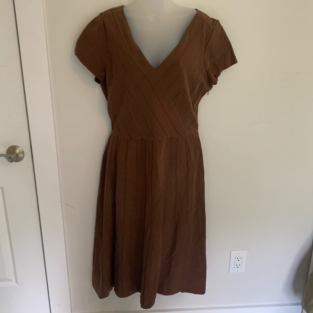 BARRIE PACE - Linen Double V Midi Dress